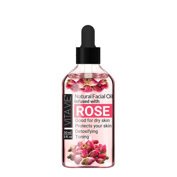 Vita Vie Natural Facial Oil Infused with Rose, 1.75 oz