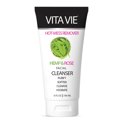 Vita Vie Hemp & Rose Facial Cleanser, 6 oz