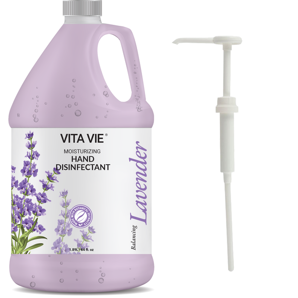 Vita Vie Moisturizing Hand Disinfectant Gel, Lavender, 64 oz