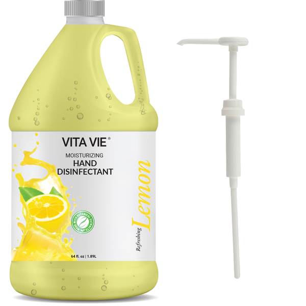Vita Vie Moisturizing Hand Disinfectant Gel, Lemon, 64 oz
