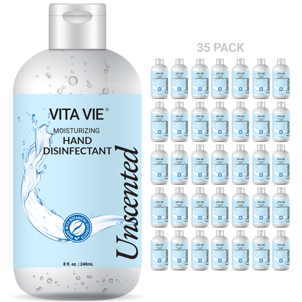 Vita Vie Moisturizing Hand Disinfectant Gel, Unscented, 8 oz (35 Count)