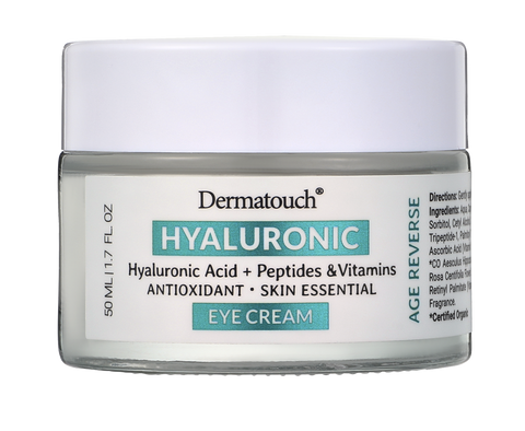 Dermatouch Hyaluronic Acid Eye Cream with Peptides & Vitamins, 1.7 fl oz