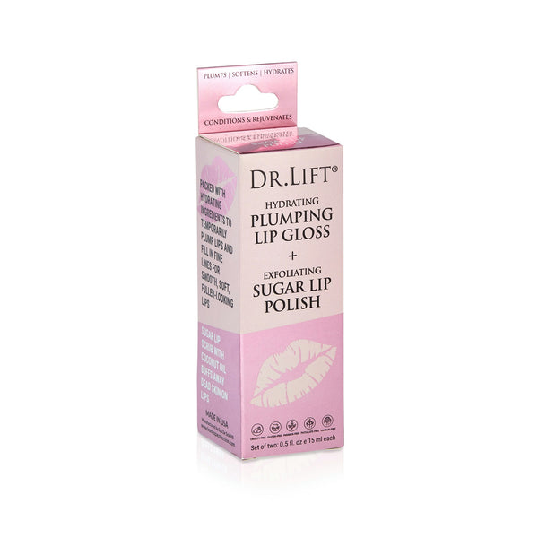 Dr. Lift® DUO Lip Hydrating Plumping Lip Gloss + Exfoliating Sugar Lip Polish