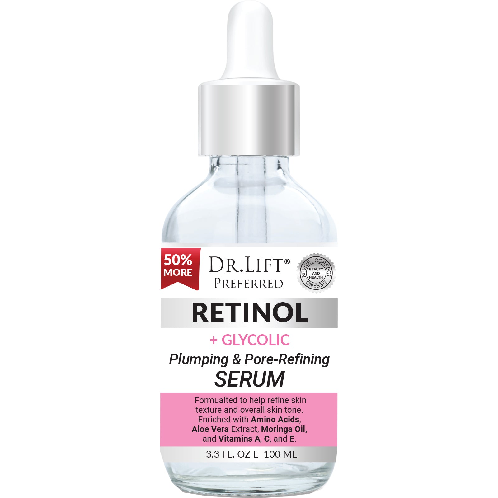 Dr. Retinol + Glycolic Plumping Pore-Refining Serum, 3.3 fl o | Home Store