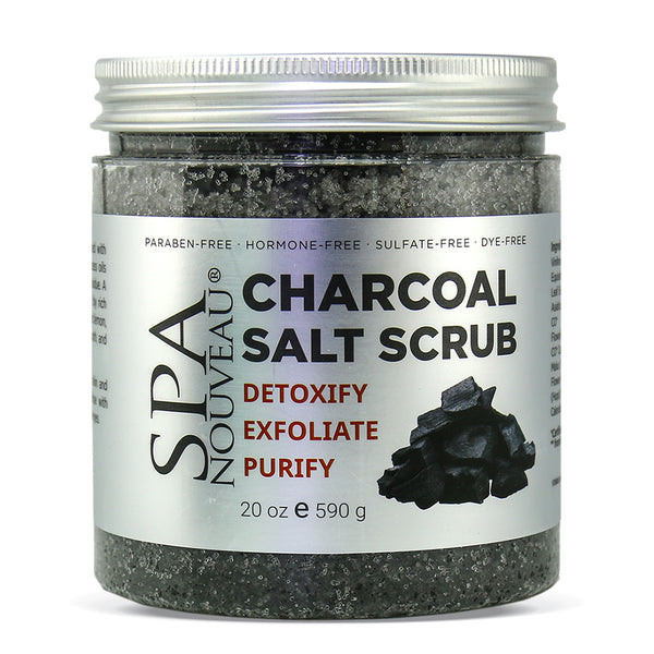Spa Nouveau Charcoal Salt Scrub, 20 oz
