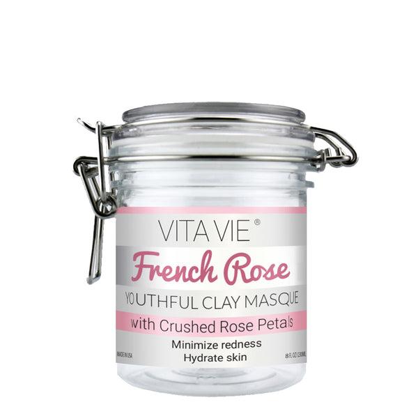 Vita Vie French Rose Youthful Clay Masque, 8 oz