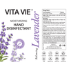 Vita Vie Moisturizing Hand Disinfectant Gel, Lavender, 64 oz